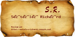 Sétáló Richárd névjegykártya