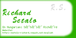 richard setalo business card